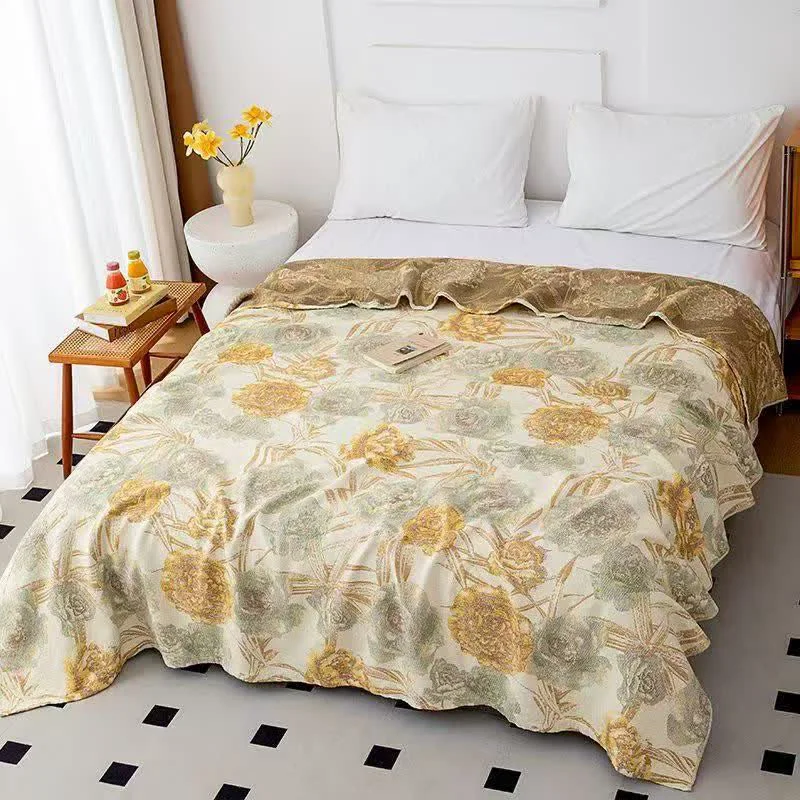 Exceptional Ownkoti Retro Botanical Cotton Gauze Quilt Genuine