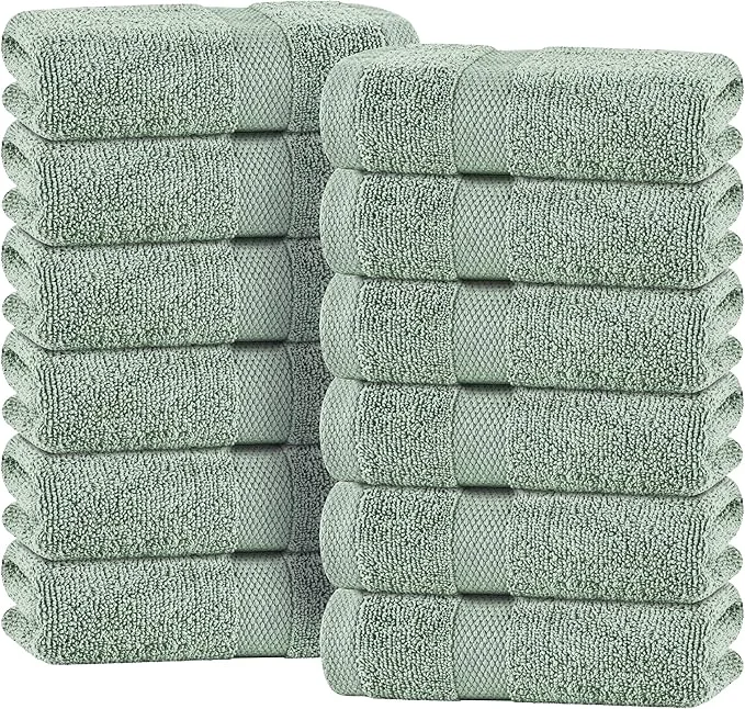 High-Performance White Classic Green Hand Towels Fashionable
