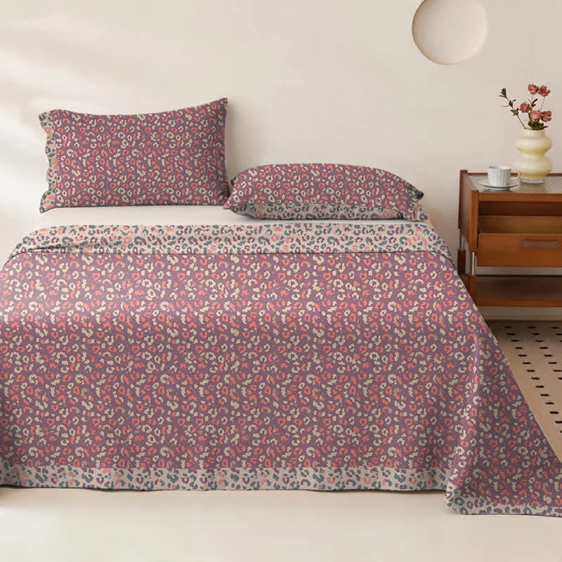 Authentic Ownkoti Leopard Print Cotton Double Gauze Bedspread Traditional
