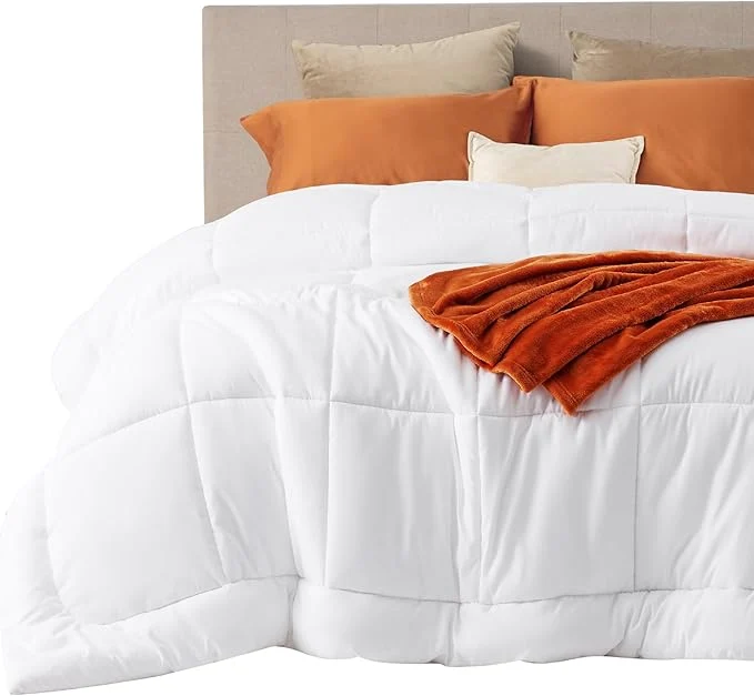 Fine Bedsure Comforter Duvet Insert – Quilted Comforters Cal King Size All Season Duvet GentleSoft Down Bedding Blanket with 8 Tabs Gifts for Women Men White California King 96X102 Inches Smart