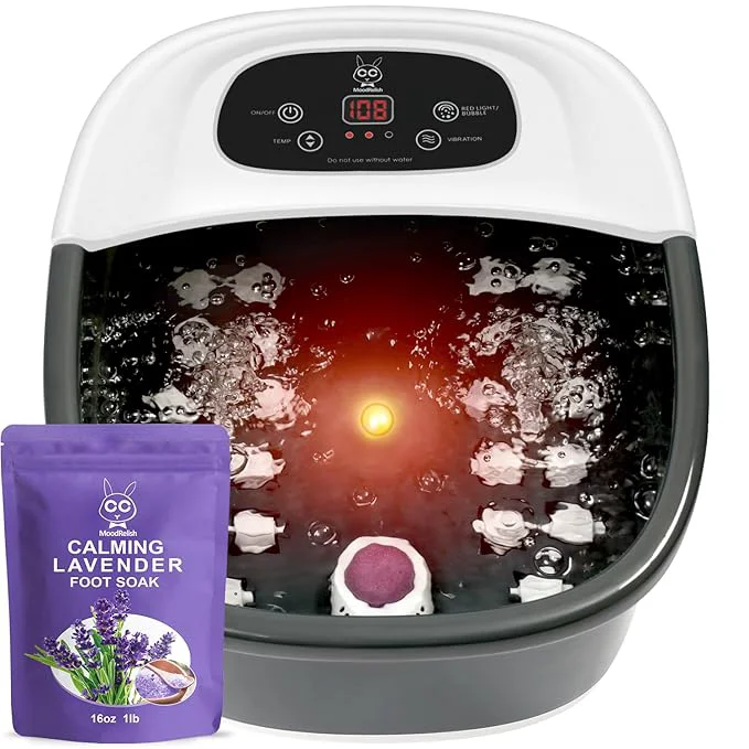 World-Class Foot Spa Bath Massager with Heat Bubbles and Vibration Massage and Jets Official