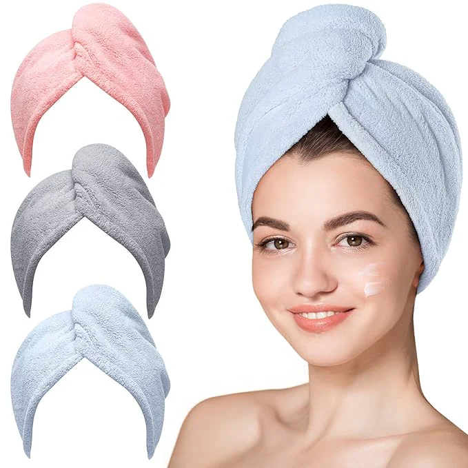 Consistent Hicober Microfiber Hair Towel Wrap Fast Drying Hair Towels Recyclable
