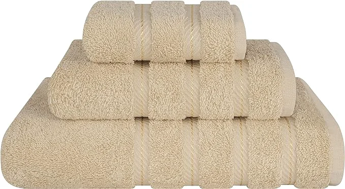 High-Performance American Soft Linen Premium 3 Piece Towel Set 1 Bath Towel 1 Hand Towel 1 Dependable