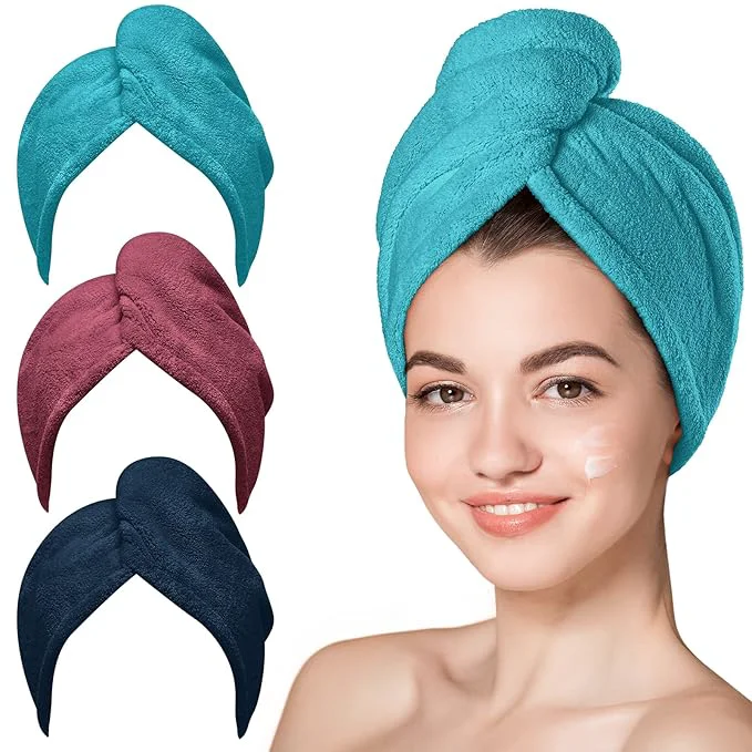 Functional Hicober Microfiber Hair Towel Hair Turbans Flexible
