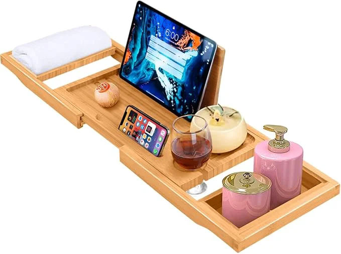 Fine Bathtub Tray Caddy Expandable Foldable Bath Tray Bathtub Trays Smooth