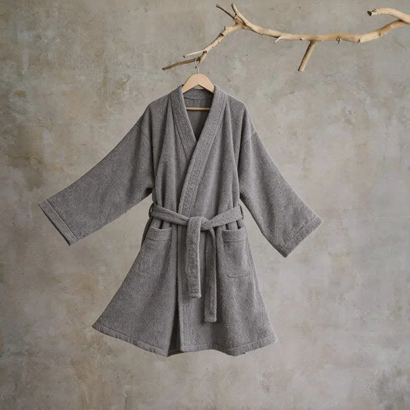 Original Ownkoti Unisex Solid Cotton Kimono Bathrobe Carefully Designed