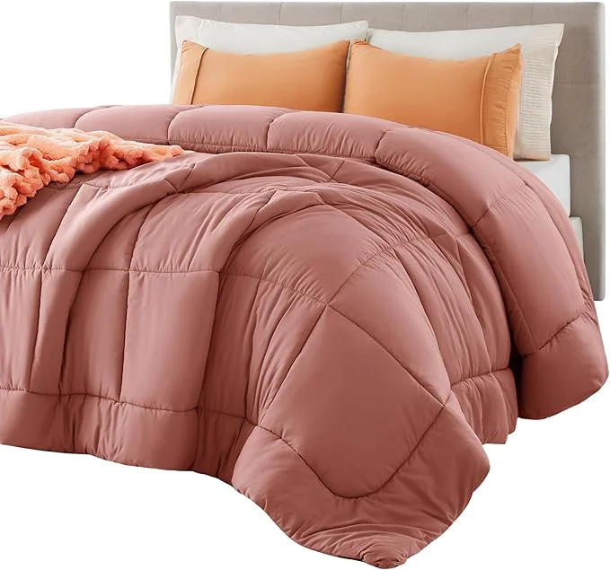 Healthy Bedsure Comforter Duvet Insert – Quilted Comforters Full Size All Season Duvet GentleSoft Down Bedding Blanket with 8 Tabs Gifts for Women Men Dusty Pink Full 86 x 82 Inches First-Class