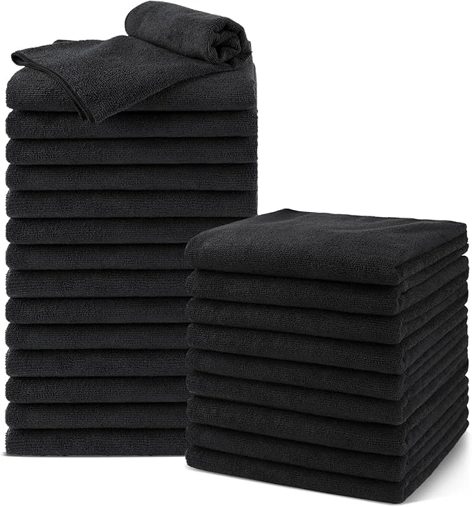 Secure UNIMADE Salon Towels 24 Pack Microfiber Barber Towels Bulk Hair-Drying Cloth Comfortable