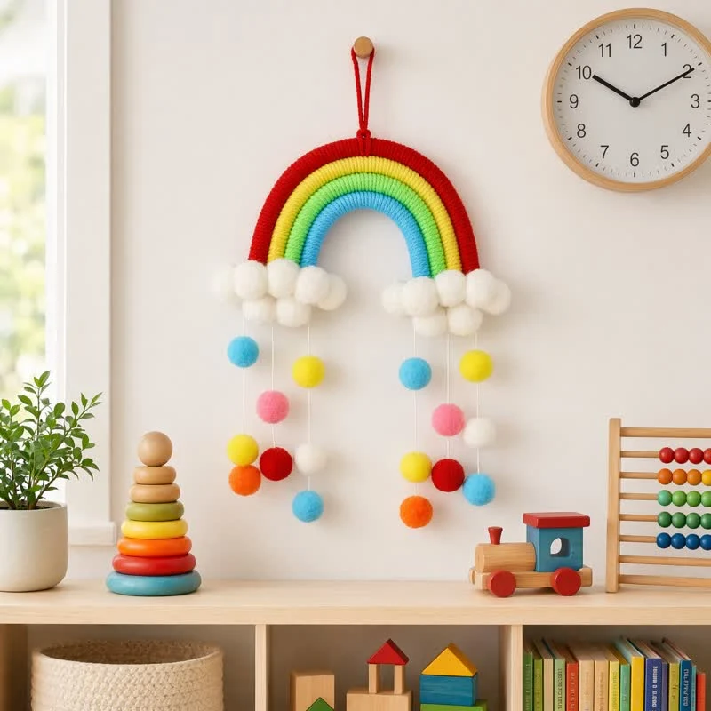 Consistent Ownkoti Handwoven Nordic Rainbow Wall Hanging Decor Classic