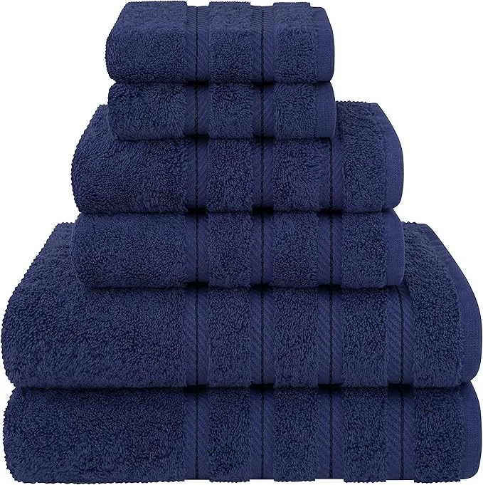 Professional American Soft Linen Luxury 6 Piece Towel Set 2 Bath Towels 2 Hand Towel 2 Top-Quality