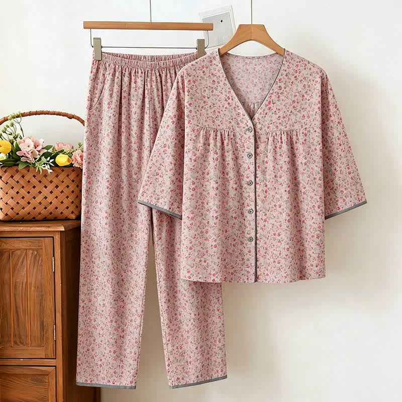 Responsible Ownkoti Rutsic Floral Cotton Women 39 s Pajama Set Comfortable