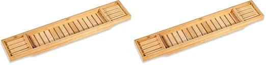 Powerful Bamboo Large 28.7 Long Slatted Bathtub Tray Trendy