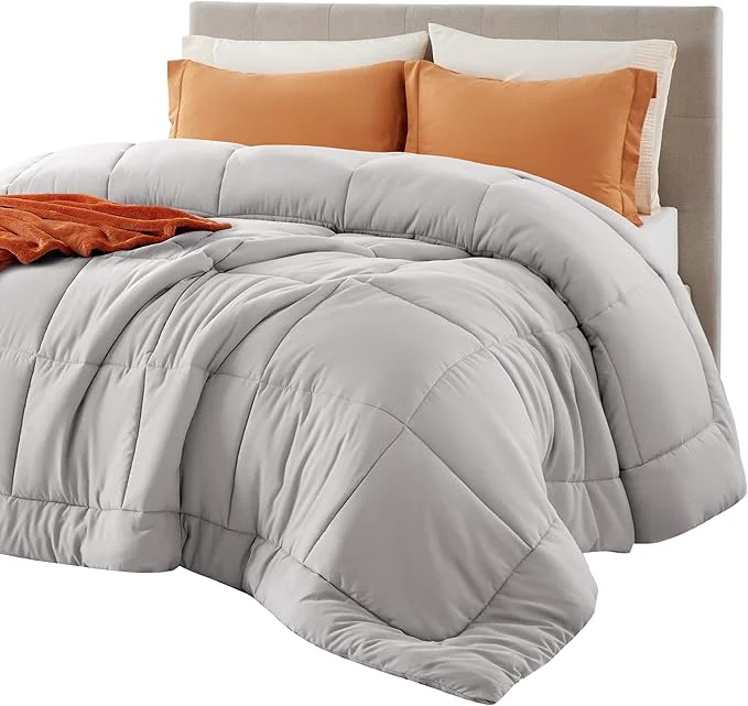 Reliable Bedsure Comforter Duvet Insert – Quilted Comforters King Size All Season Duvet GentleSoft Down Bedding with 8 Tabs Gifts for Women Men Light Grey King 90 x 102 Inches Consistent