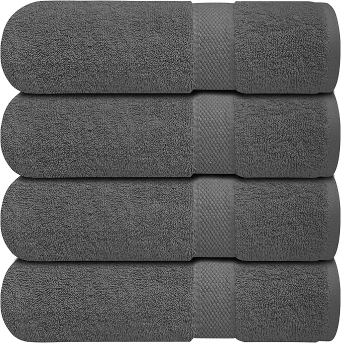 Exclusive Infinitee Xclusives Luxury Ring-Spun Cotton Bath Towels Set of 4 – Soft Smart