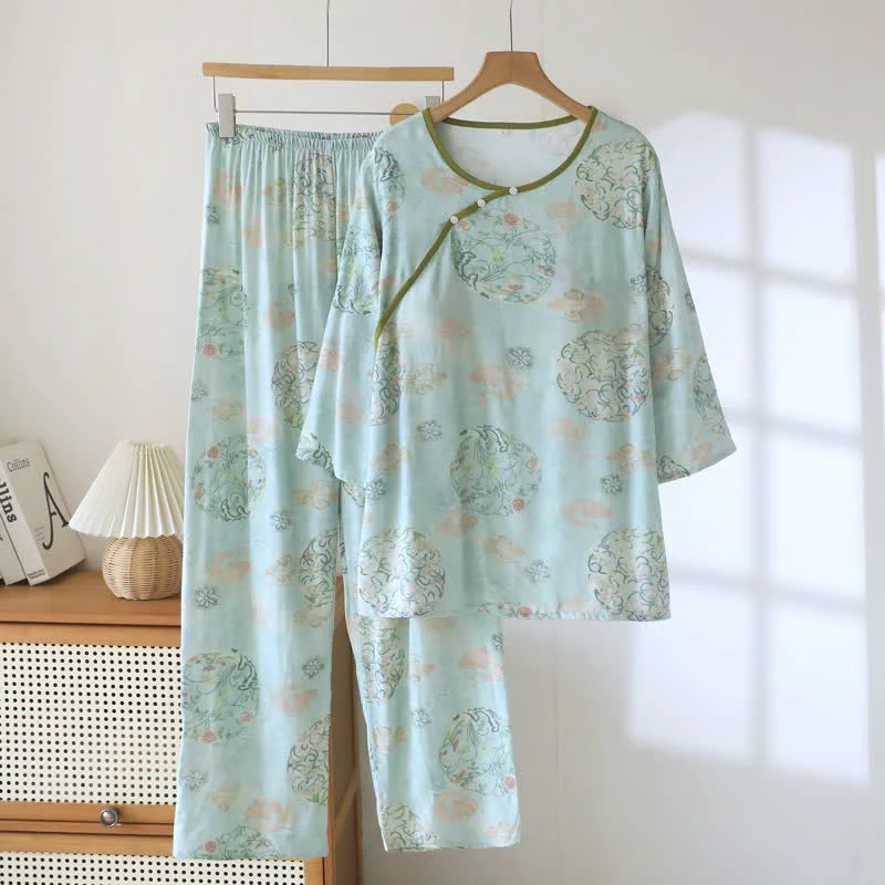 Comfortable Ownkoti Oriental Traditional Floral Women 39 s Pajamas Responsible