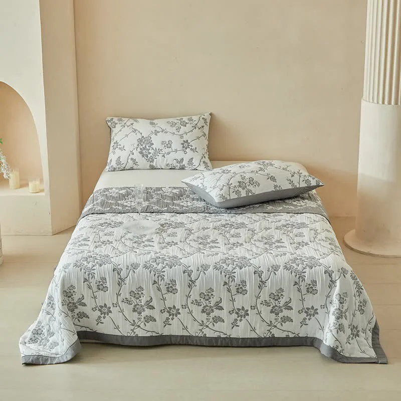Quality Ownkoti Branch amp Floral Reversible Quilt Set Soft