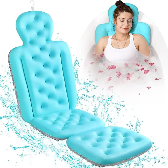 Authentic Full Body Bath Pillow for Bathtub Thick Bathtub Cushion Luxury Tub Pillow for Smooth