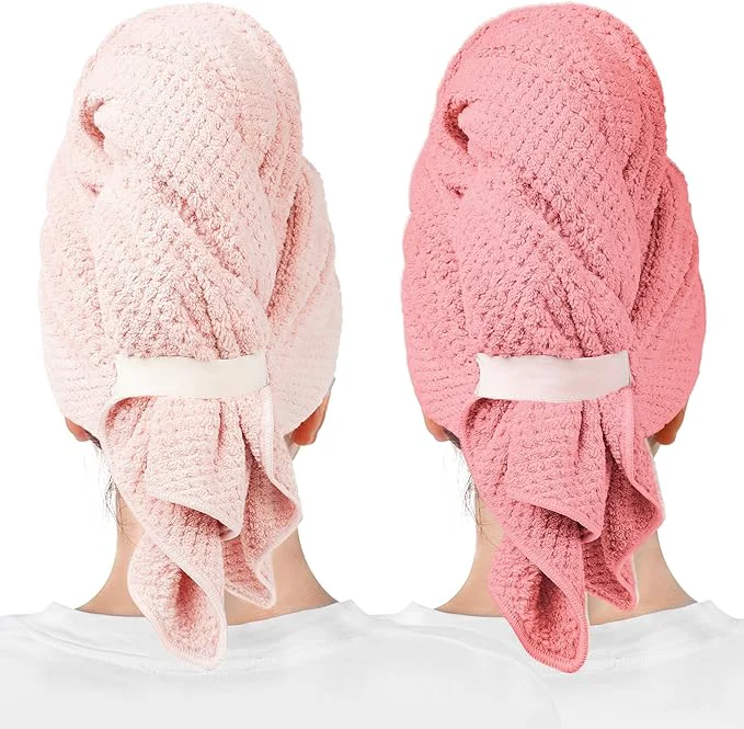 Comfortable ROLSHOL 2 Packs Large Microfiber Hair Towels Safe