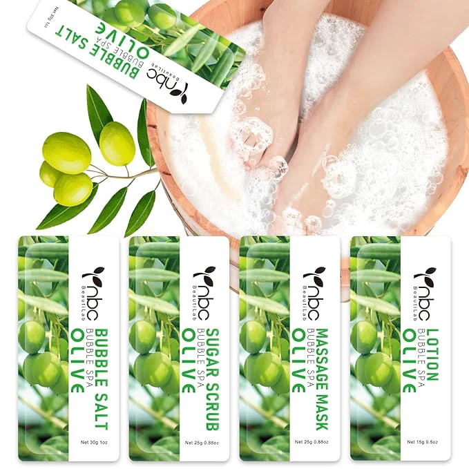 Fine Crafted Pedicure Kit Foot Soak Set Bubble Salt Sugar Scrub Massage Mask Massage Relaxed