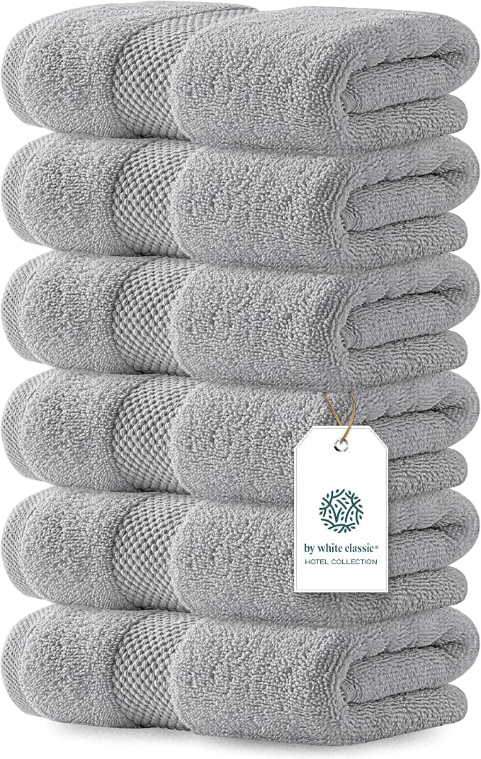 Practical White Classic Luxury Dolphin Gray Hand Towels Functional