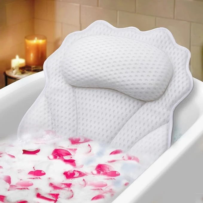 Lightweight Bath Pillow RUVINCE Ergonomic Luxury Bathtub Pillow Top-Quality
