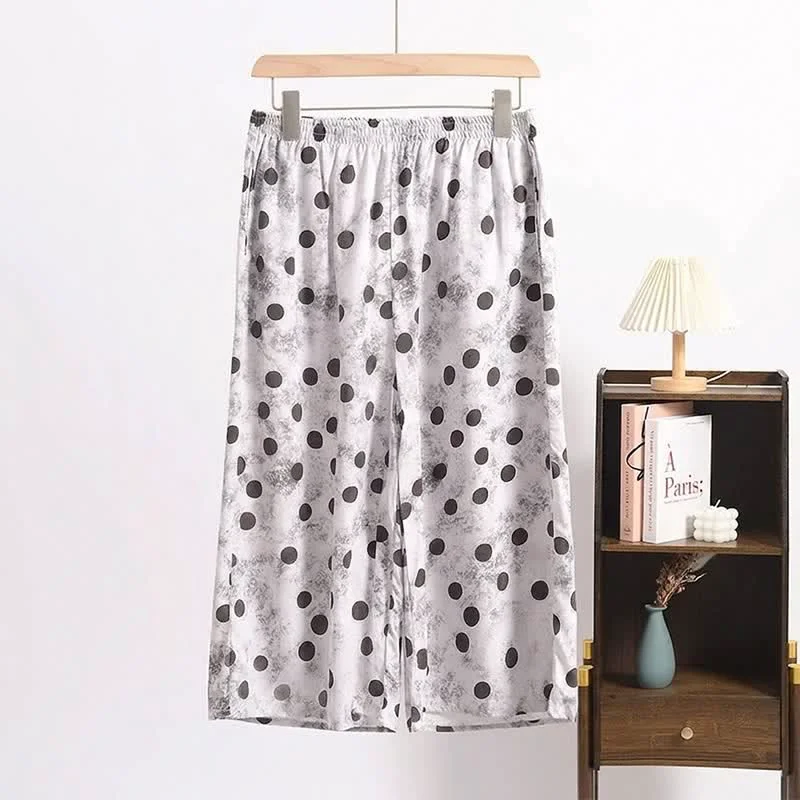 Fine Crafted Ownkoti Polka Dot Cropped Pajama Pants Comfortable