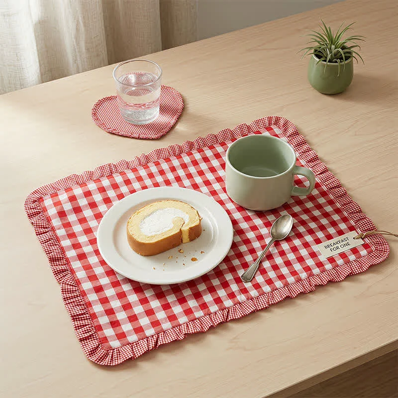 Comfortable Ownkoti Soft Minimalist Striped Cotton Placemat Environmentally Friendly