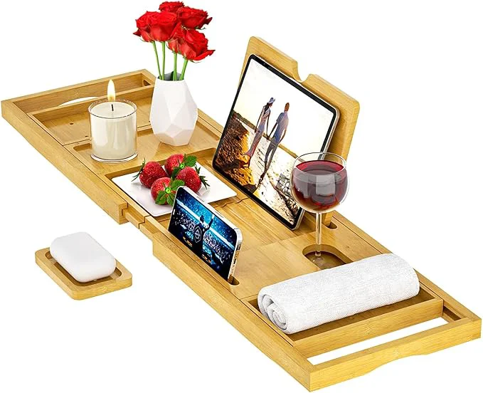 Organic Premium Bathtub Tray Caddy Official