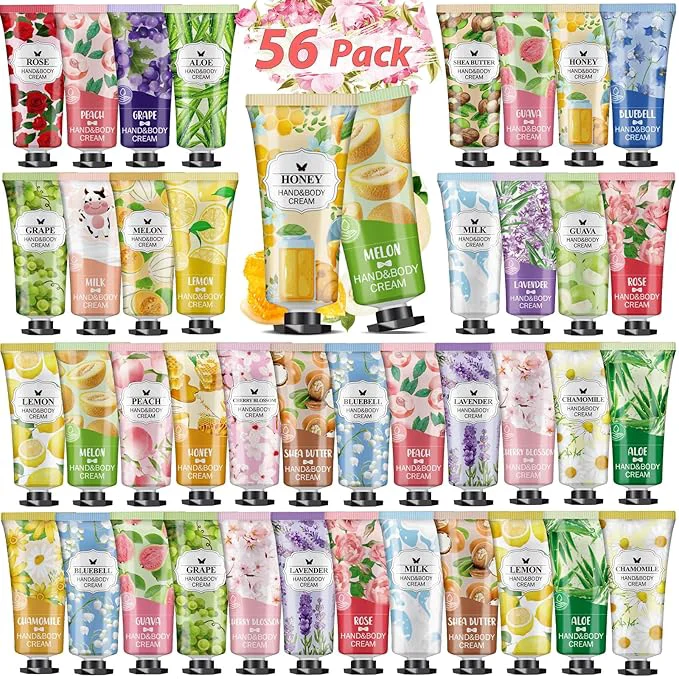 Refined VESPRO 56 Pack Hand Cream Gifts Set Mothers Day Gifts Bulk Hand Lotion Travel Consistent
