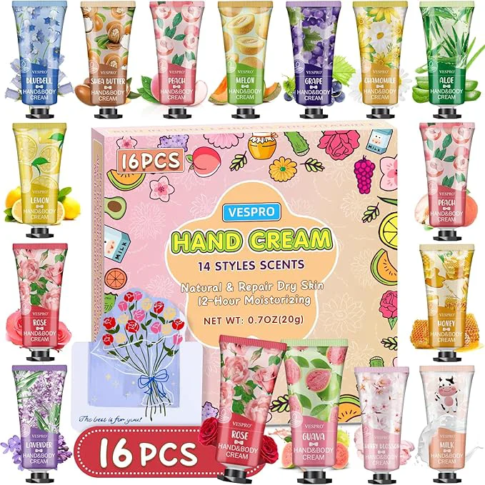 Original 16 Pack Hand Cream Set Mothers Day Gifts Natural