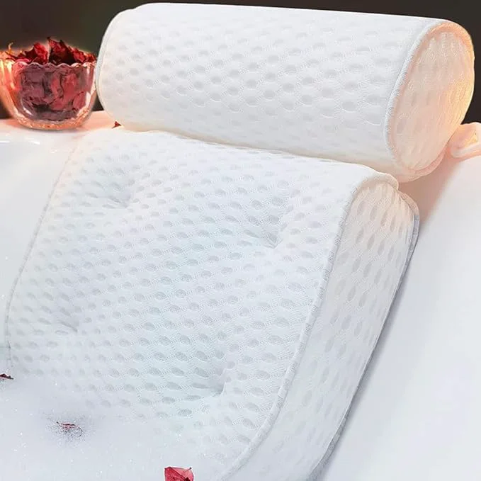 Organic AEROiVi Luxury Bath Pillows for Tub，Bath Pillow Bathtub Pillows for Head and Pure