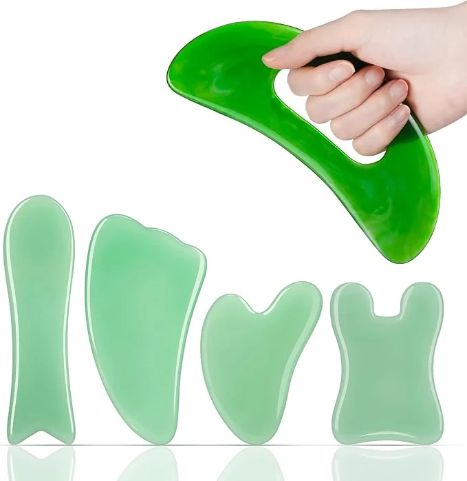 Dependable Treela 5 Pcs Gua Sha Facial Tools Set and 1 Pcs Body Gua Sha Massage Tool Practical