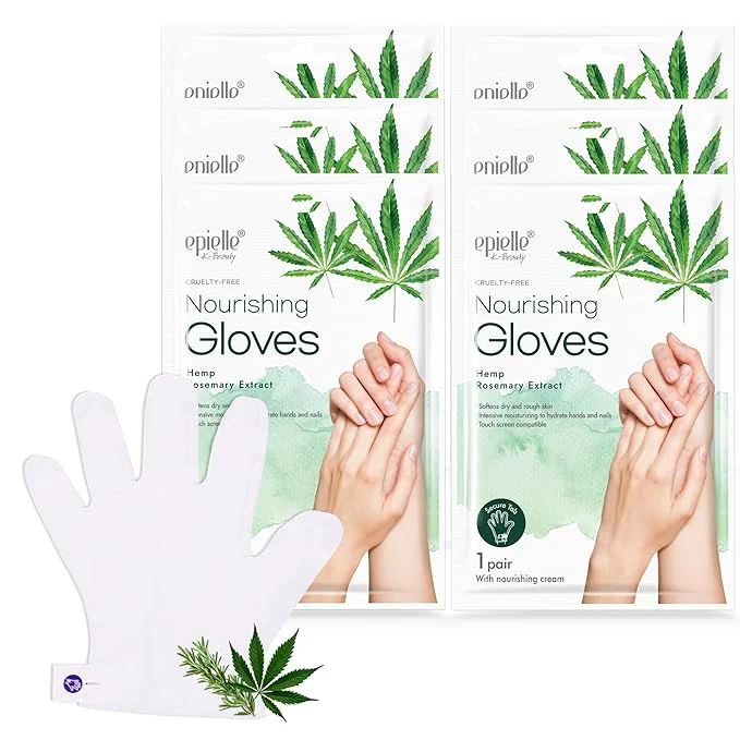 Verified Epielle Nourishing Hand Mask 6 Pairs Repair and Soften Organic