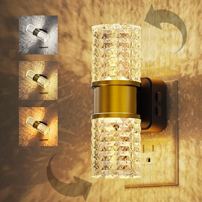 Consistent L LOHAS LED Night Light Modern Night Lights Plug into Wall Amber-3000K-5000K Original Design