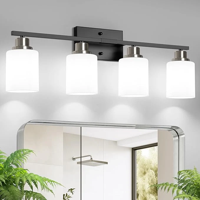 Certified Ascher Bathroom Light Fixtures 4-Light Vanity Light Over Mirror Wall Lamp Green