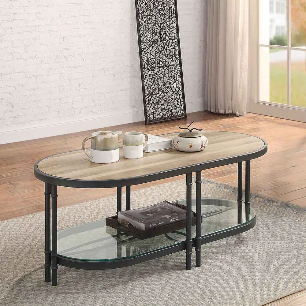 Top-Quality Brantley – Coffee Table – Oak amp Sandy Black Effective