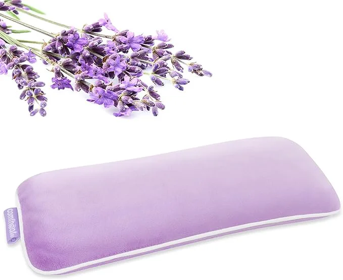 Flexible Lavender Weighted Eye Pillow for Yoga Microwavable Moist Heat Eye Compress Mask Easy-to-Use