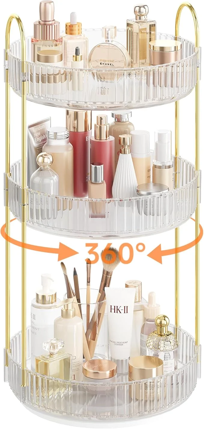 Casual Rotating Makeup Organizer Countertop Skincare Organizers Spinning Perfume Consistent