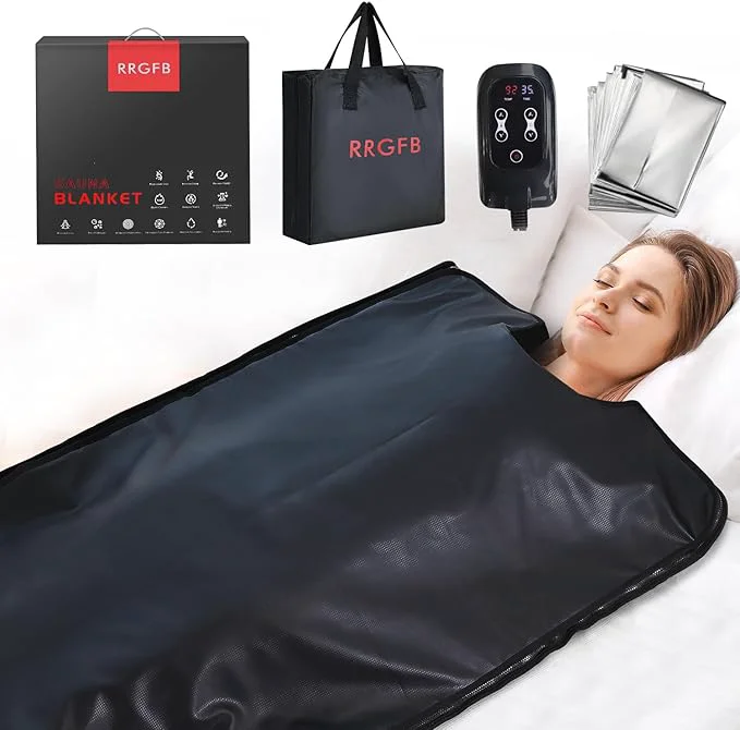 Infrared Sauna Blanket Durable PU Leather Cover Detox Relaxation at Home User-Friendly
