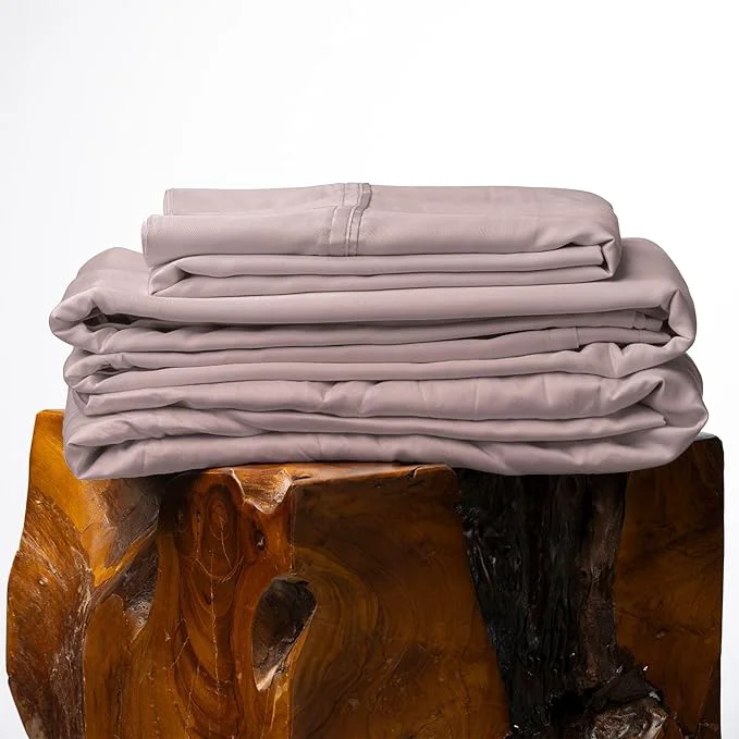 Professional Olive Crate Tencel Lyocell Eucalyptus California King Sheets – Cooling Tencel Sheets for Hot Sleepers with 18 Inch Deep Pocket Fit – Dusk 4-Piece Set Outstanding