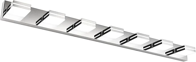 Environmentally Friendly SineRise LED Modern Bathroom Vanity Light Fixtures Chrome Modern Acrylic Reusable