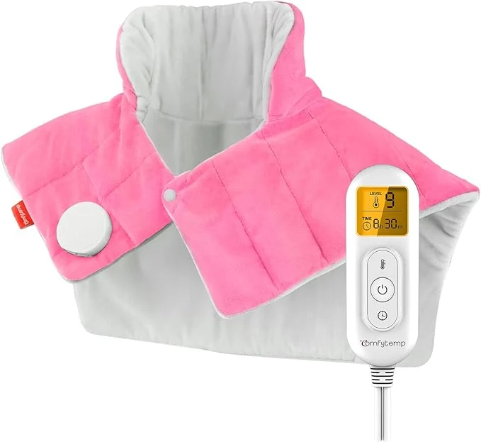Elegant Comfytemp Heating Pad for Neck and Shoulders and Back 2.6lb Weighted Electric Fine