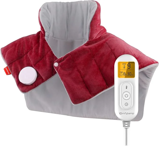 Professional Comfytemp Heating Pad for Neck and Shoulders and Back 2.6lb Weighted Electric Eco-Friendly