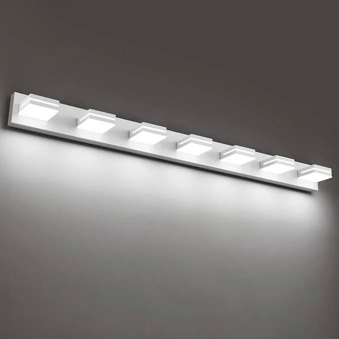 Genuine SineRise LED Modern Bathroom Vanity Light Fixtures Matte White Modern Acrylic Sustainable