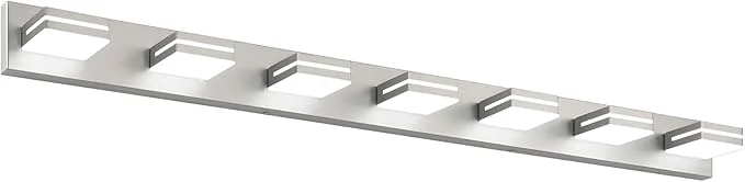 Pure SineRise LED Modern Bathroom Vanity Light Fixtures Brushed Nickel Modern Optimized