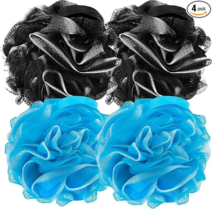 High-Performance FARMOGA Bath Loofah Sponge Back Scrubber Shower Sponge Soft Mesh Exfoliator Unique