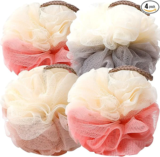 Responsible FARMOGA Bath Loofah Sponge Back Scrubber Shower Sponge Soft Mesh Exfoliator Fine