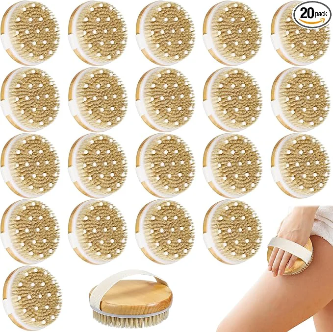 High-Quality Gejoy 20 Pcs Dry Brushing Body Brush Secure
