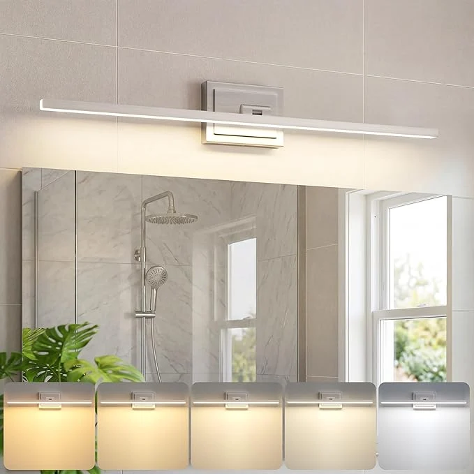 Fashionable VOLISUN Modern Bathroom Vanity Light 31.5 inch 18W Dimmable 5CCT Led Bathroom Elite