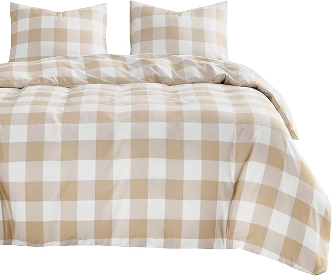 Quality Wake In Cloud – Gingham Comforter Set Plaid Buffalo Check Checkered Cottagecore Cute Geometric Soft Lightweight Bedding 3 Pieces Beige Twin Twin XL Size Responsible